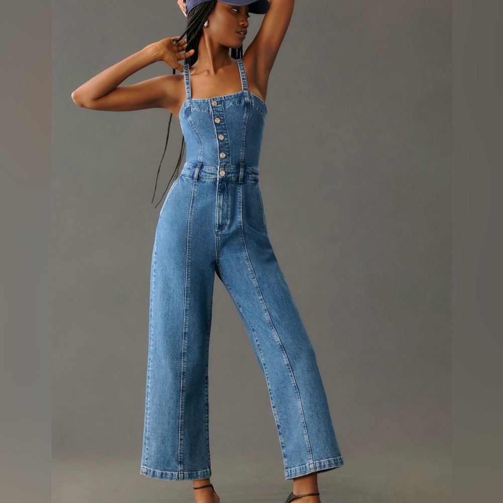 Paige. Women's Blue Denim Overalls. NWT. 14.
